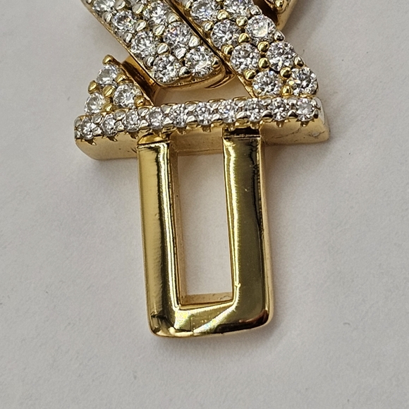 GUU Shop 925 Sterling VVS Real Moissanite Wide Prong Cuban Bracelet 8" L Men's - Picture 6 of 10